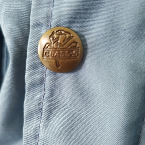 VINTAGE Mens Class 5 C5 Outdoor Jacket Size Medium Blue Tan Made in USA - Picture 6 of 16